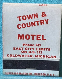 Town & Country Motel (Town and Country Motel) - Matchbook (newer photo)